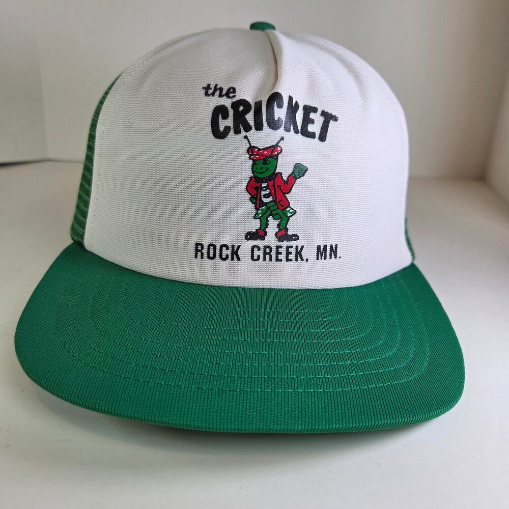 Vintage MacGregor Trucker Hat The Cricket Rock Creek MN Snapback Cap